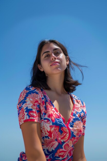 indian woman in colorful summer attire