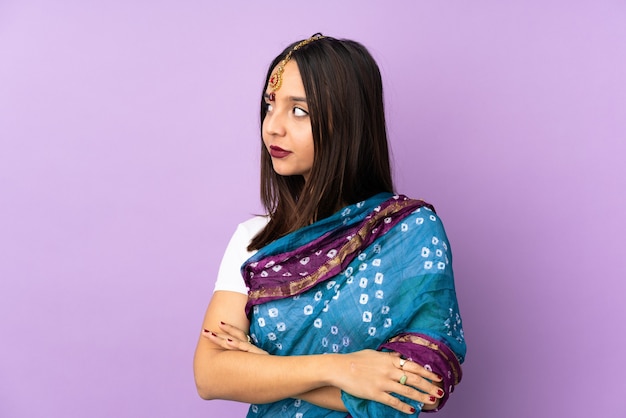 Indian woman isolated keeping the arms crossed