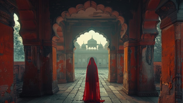 Indian woman in the palace