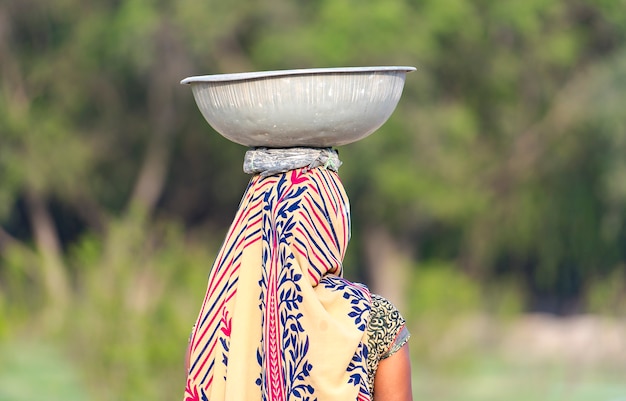 Indian Woman Worker in Agra, India