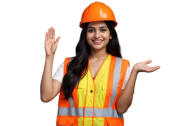 indian women in safety equipment working