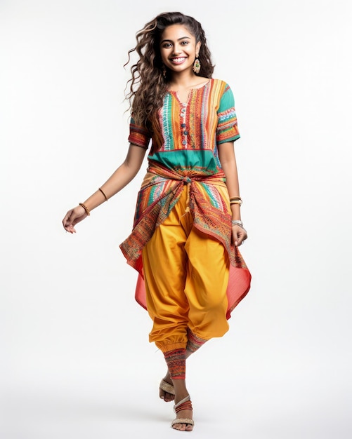 Indian young women in ethnic wear