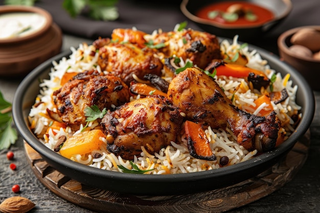 Indiase biryani rijst professionele reclame voedsel fotografie