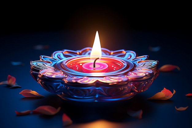 Indiase festival Diwali Diwali olielamp met diya