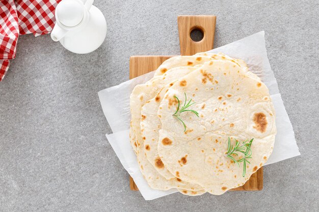 Indiase flatbread chapati dunne lavash pita