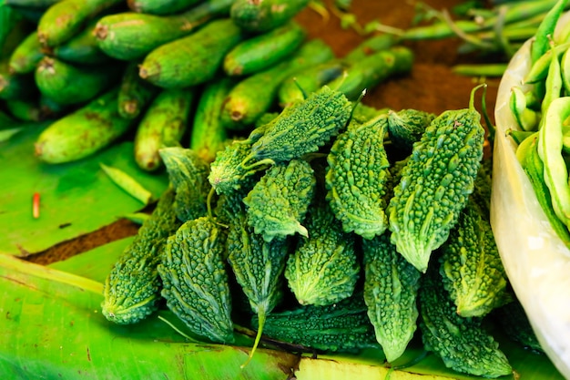 Indiase groentenmarkt, vegitief voedsel