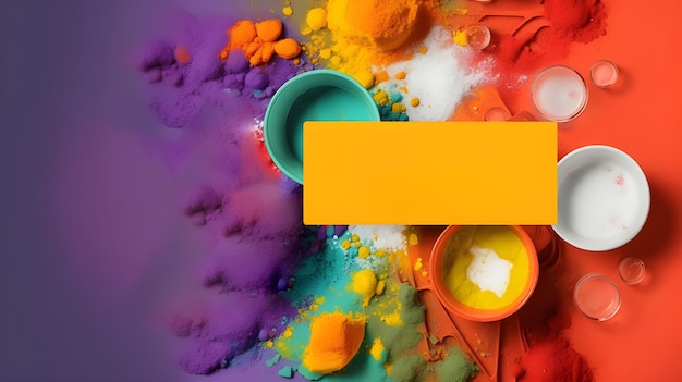 Indiase Holi Festival of Colors Digitale kunst illustratie voor sociale media Banner Template Design