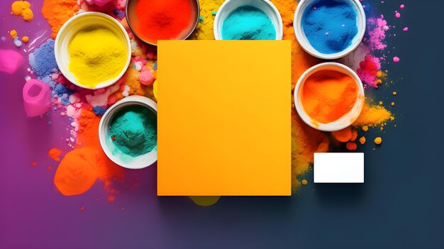 Indiase Holi Festival of Colors Digitale kunst illustratie voor sociale media Banner Template Design