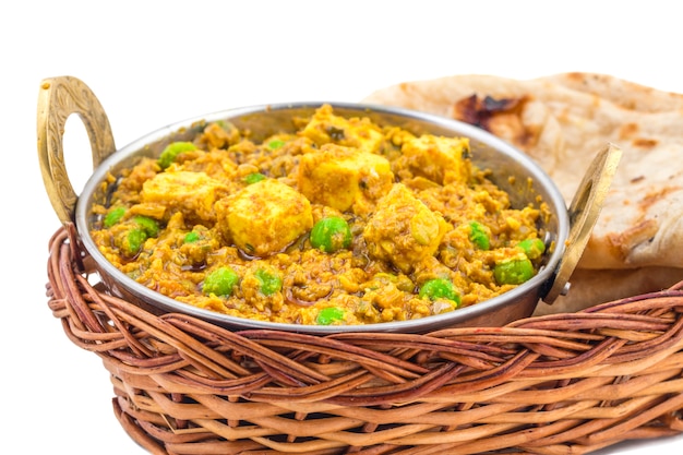 Indiase keuken Mattar Paneer