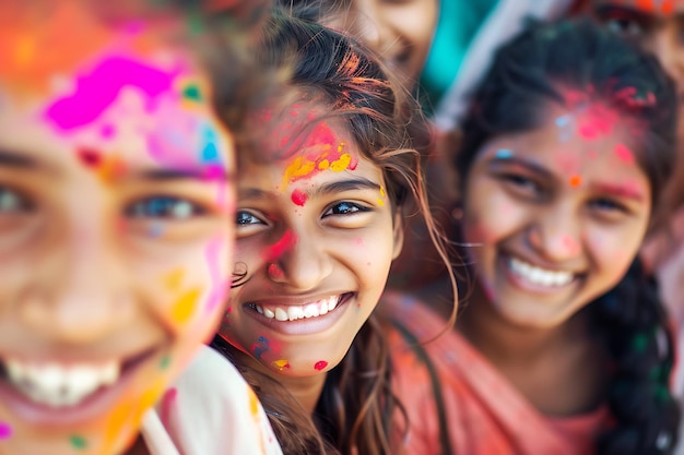 Indiase kinderen vieren het festival Holi