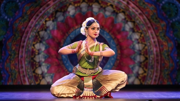 Indiase klassieke dans bharatanatyam danser