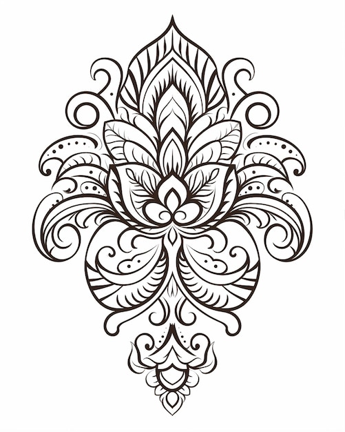 Indiase tatoeage patroon Mandala Vector