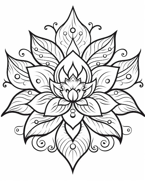 Indiase tatoeageontwerp Mandala kleur