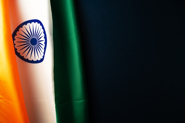 Indiase vlag op donker