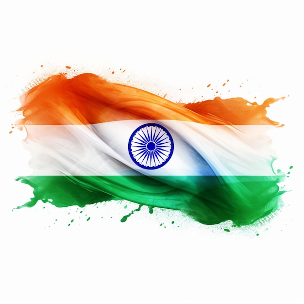 Indiase vlag op witte achtergrond