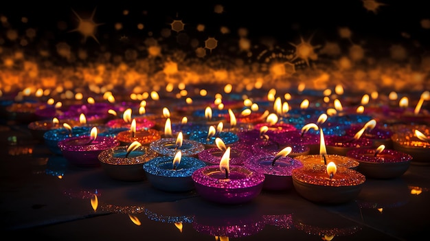 Foto indiase vrouw met diwali-olielamp