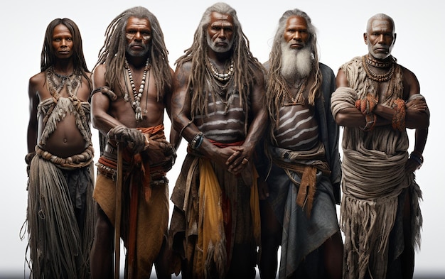 Indigenous Australians in Traditional Attire