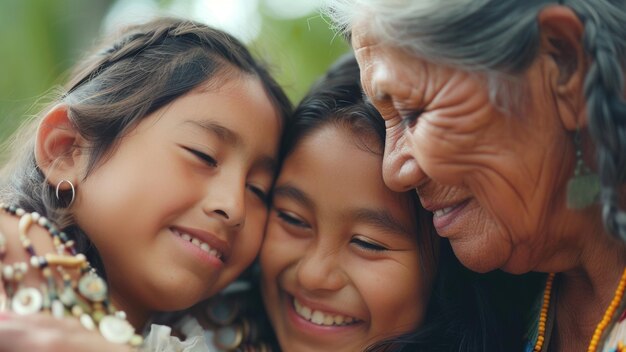 Indigenous mothers and daughters together for Mothers Day holiday celebration