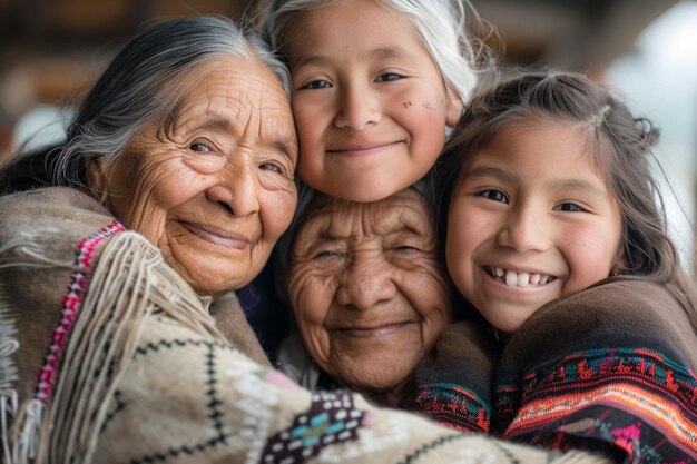 Indigenous mothers and daughters together for Mothers Day holiday celebration