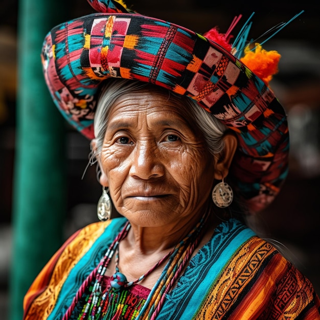 A indigenous old woman