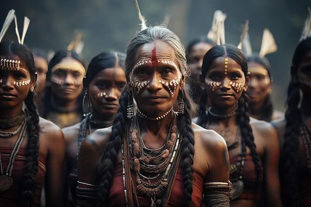 Indigenous people in India representing the diverse cultures traditionsGenerated with AI