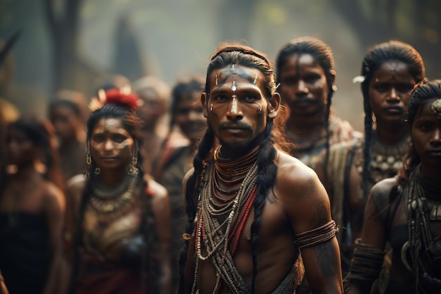 Indigenous people in India representing the diverse cultures traditionsGenerated with AI