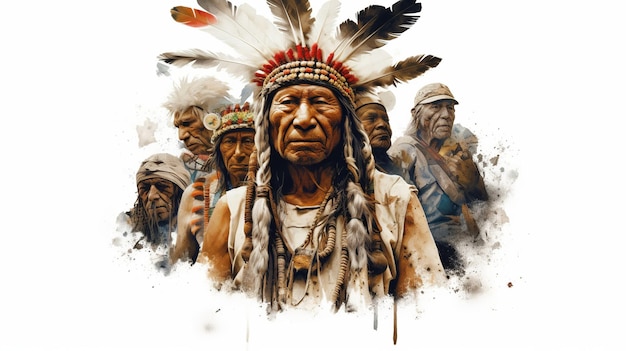 indigenous people's day white background
