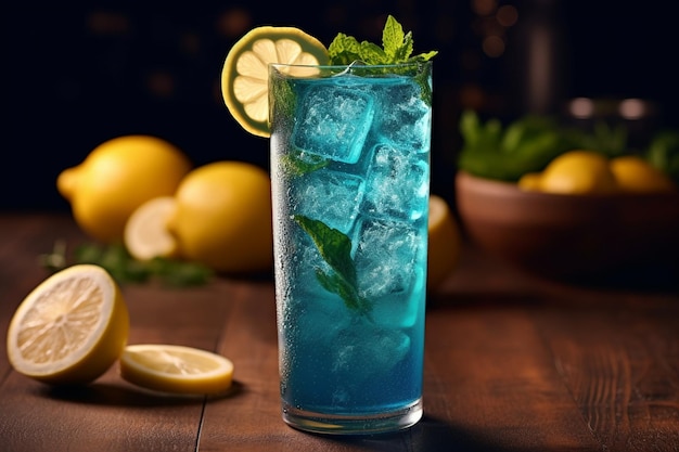 Indigo Citrus Cooler levendige en gezonde blauwe cocktail