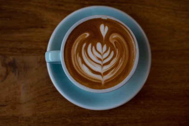 Indigo Coffee Mug on Wooden Table