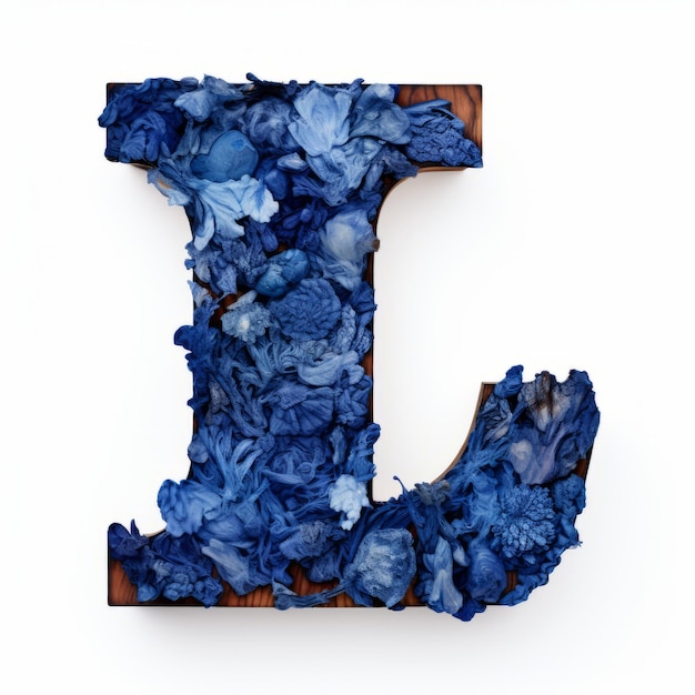 Photo indigo wood letter l raw materialism and environmental portraiture