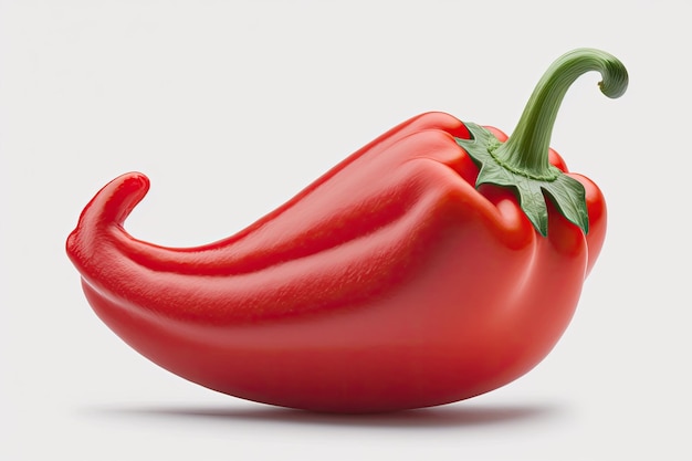 An individual chili pepper against a white background a cutout path