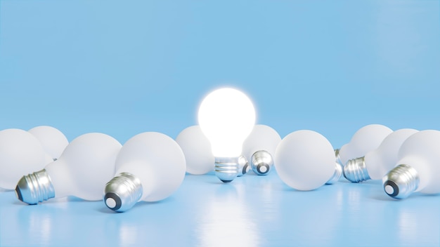 Individuality concept among light bulb