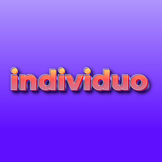 individuoテキスト効果JPGグラデーション紫色の背景カード写真