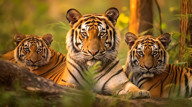 Indochinese Tigers in Their Natural Habitat