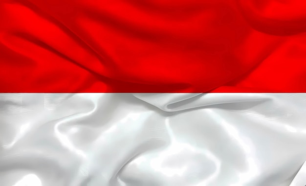 Foto 3d bandiera di sfondo dell'indonesia
