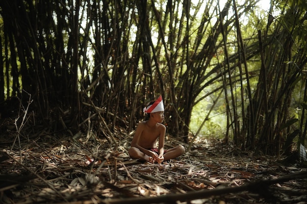 Photo indonesia child with parent