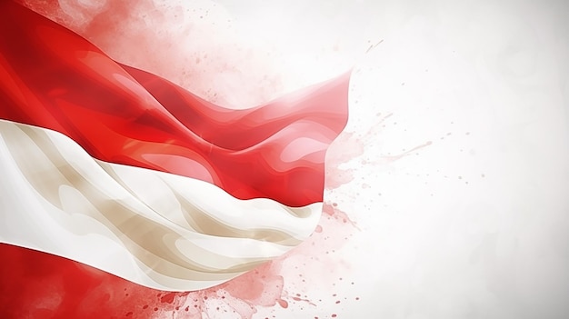 Indonesia flag for independence day banner with red and white color 17 August Independence day ill