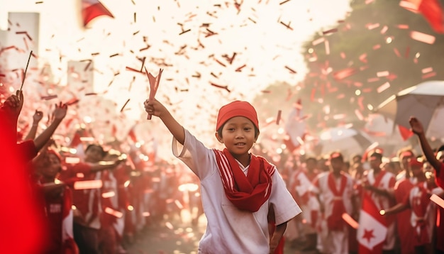 Indonesia independence day happy and celebration photography shoot