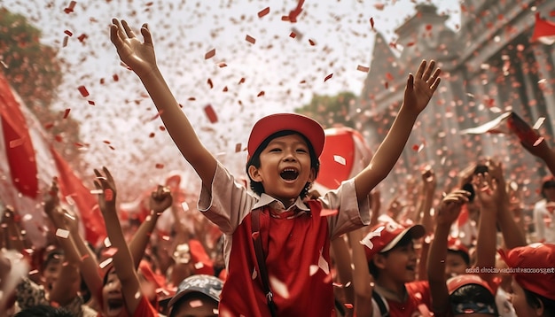 Indonesia independence day happy and celebration photography shoot