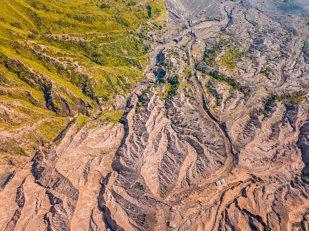 Indonesia. Java island. The path to the caldera of the active volcano Bromo.