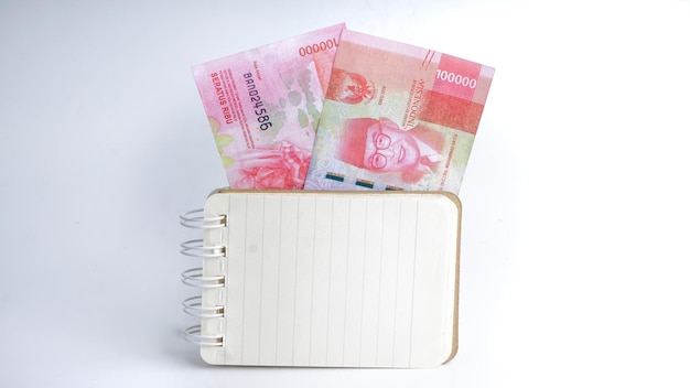 Indonesia Money Rupiah with notebook 100000 IDR Indonesia Currency Background Money Indonesia