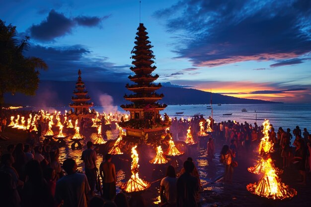 Foto indonesia celebrazione del festival nyepi