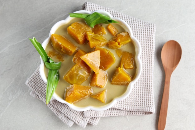 Indonesian Dessert Kolak labu pumpkin