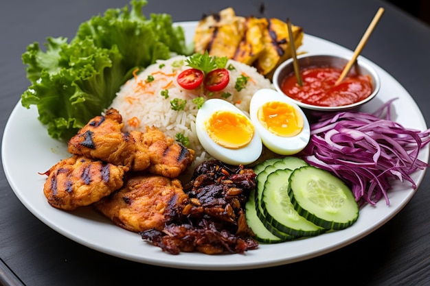 Indonesian Dish Served Fresh