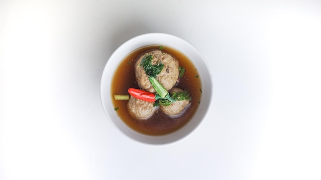 Indonesian Famous Foodstreet Bakso or Meatballs