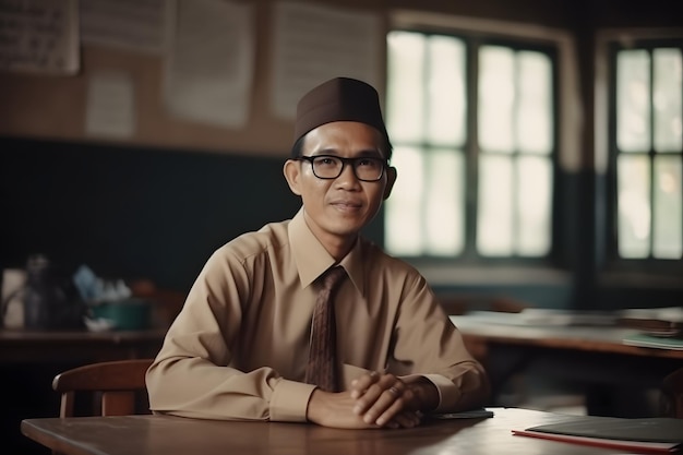 Photo indonesian male teacher