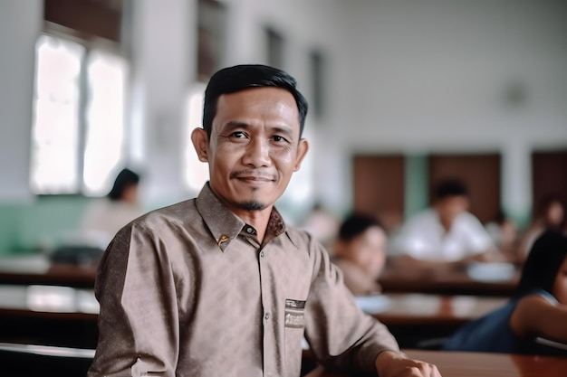 Photo indonesian male teacher