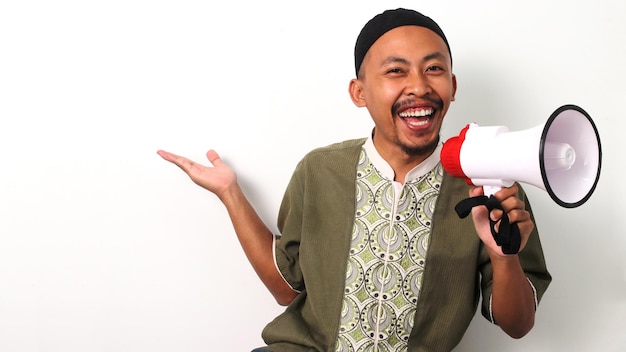 Indonesian Man Promotes with Megaphone