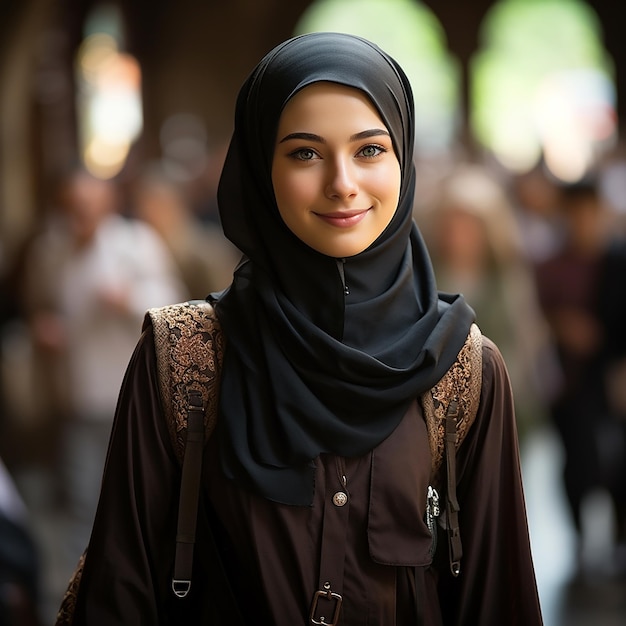 인도네시아 무슬림 여학생은 매우 아름답습니다