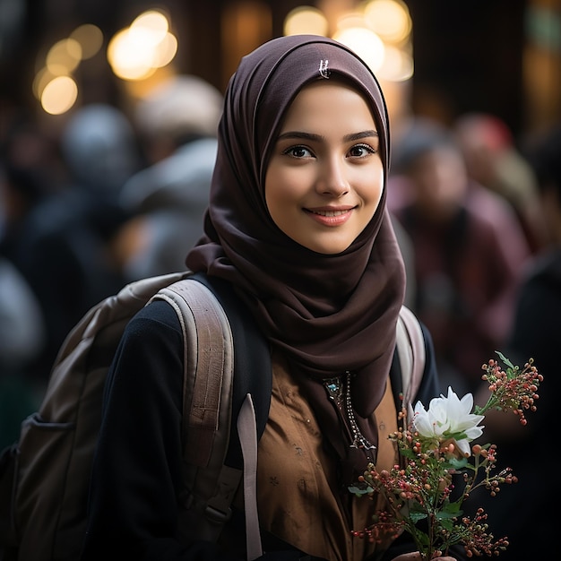 Indonesian Muslim female students are very beautiful